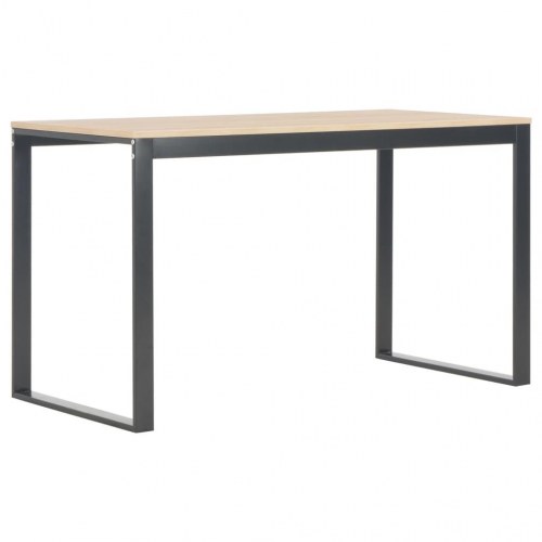 Computerbord 120x60x70 cm sort og egetræsfarve