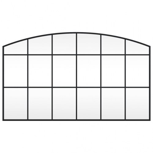 Vægspejl 100x60 cm buet jern sort