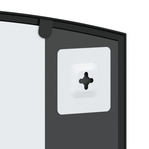 Vægspejl 100x60 cm buet jern sort