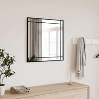 Vægspejl 60x60 cm firkantet jern sort