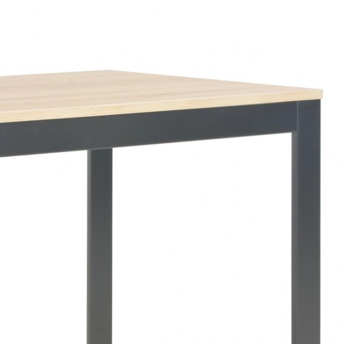 Computerbord 120x60x70 cm sort og egetræsfarve