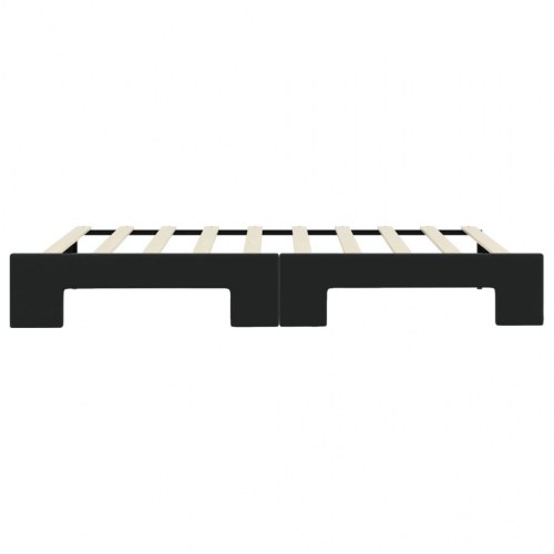 Daybed med udtræk 90 x 190 cm - sort velour