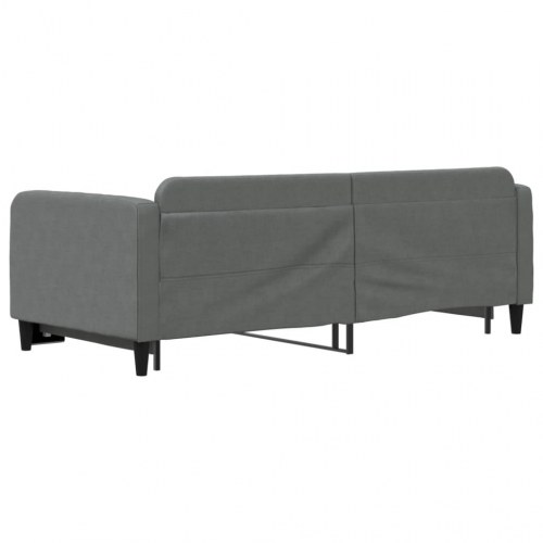Daybed med udtræk 90×190 cm - stof, mørkegrå