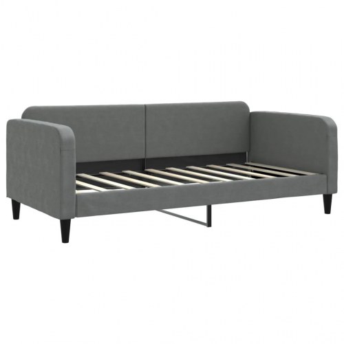 Daybed med udtræk 90×190 cm - stof, mørkegrå