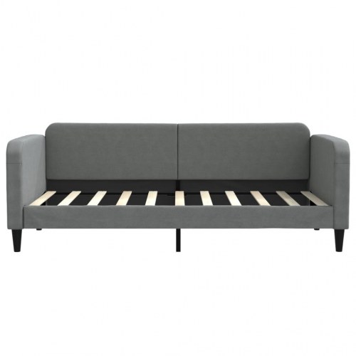 Daybed med udtræk 90×190 cm - stof, mørkegrå