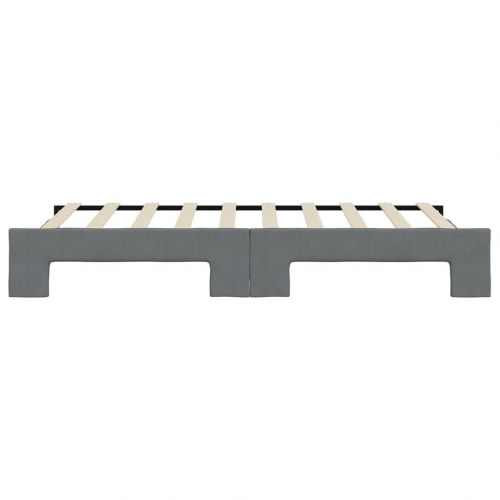 Daybed med udtræk 90×190 cm - stof, mørkegrå