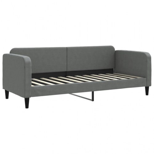 Daybed med udtræk 80×200 cm i stof - mørkegrå