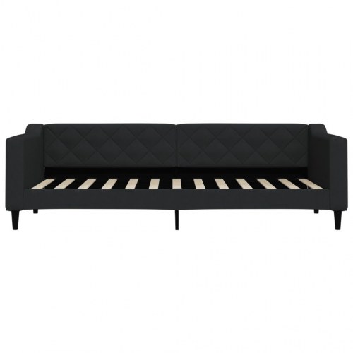 Daybed med udtræk 80 x 200 cm - sort