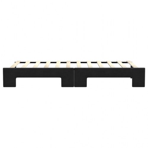 Daybed med udtræk 80 x 200 cm - sort