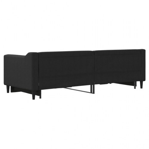 Daybed med udtræk 80 x 200 cm - sort