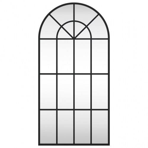 Vægspejl 40x80 cm buet jern sort