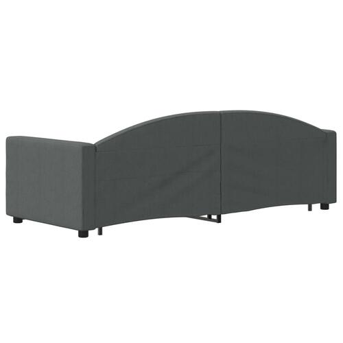 Daybed med udtræk 80x200 cm stof mørkegrå