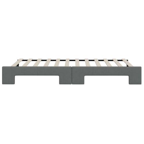 Daybed med udtræk 80x200 cm stof mørkegrå