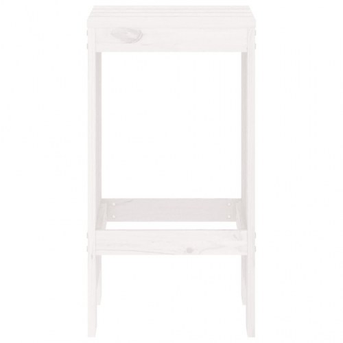 Barstole 2 stk. i massivt fyrretræ - hvid, 40×36×75 cm