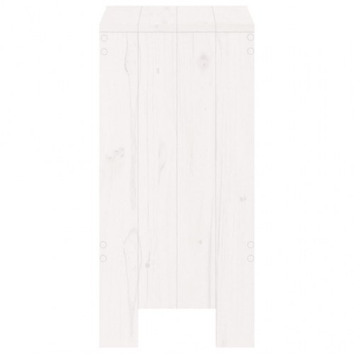 Barstole 2 stk. i massivt fyrretræ - hvid, 40×36×75 cm