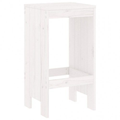 Barstole 2 stk. i massivt fyrretræ - hvid, 40×36×75 cm