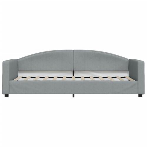 Daybed med udtræk og skuffer 80x200 cm stof lysegrå