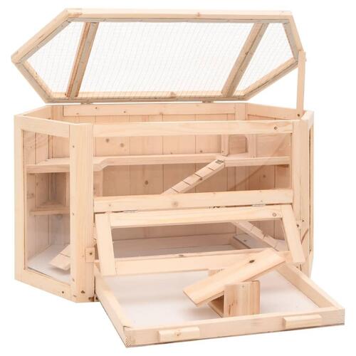 Hamsterbur 80x40x43 cm massivt fyrretræ
