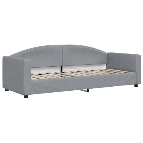Daybed med udtræk 80x200 cm stof lysegrå