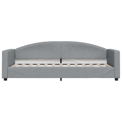 Daybed med udtræk 80x200 cm stof lysegrå
