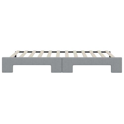 Daybed med udtræk 80x200 cm stof lysegrå