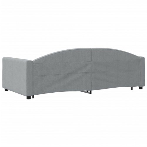 Daybed med udtræk 100 x 200 cm - lysegrå