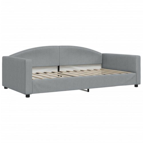 Daybed med udtræk 100 x 200 cm - lysegrå