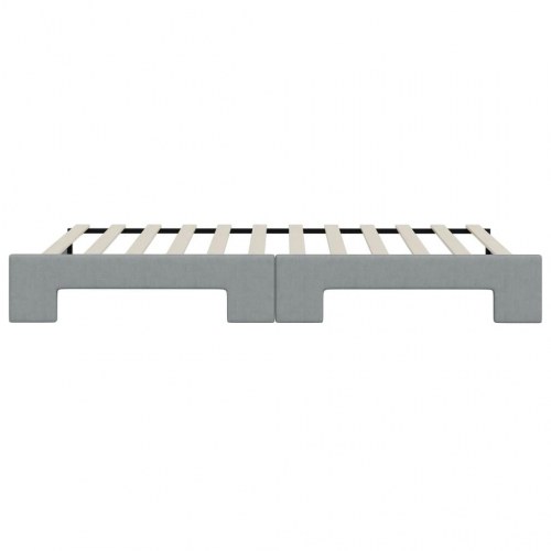 Daybed med udtræk 100 x 200 cm - lysegrå