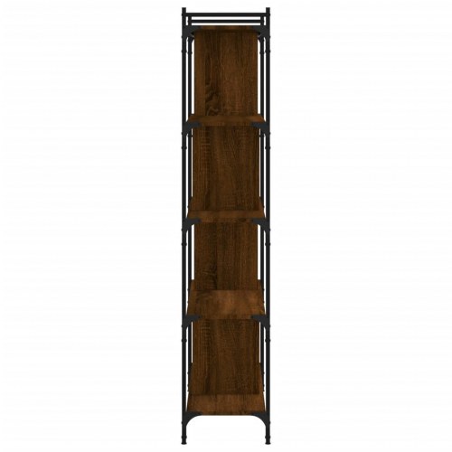 Bogreol med 5 hylder 76 x 32 x 158 cm - brun eg