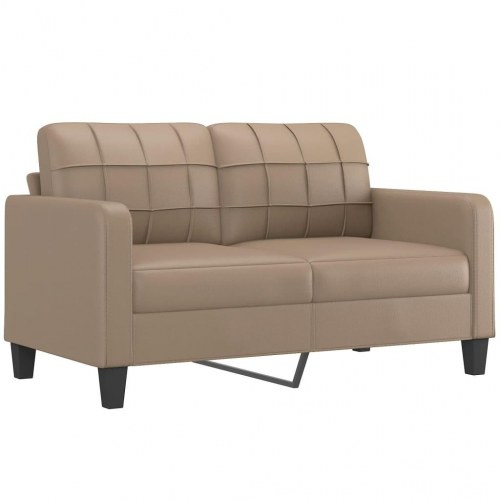 Sofasæt i kunstlæder - 2-pers. + 2-pers., cappuccino