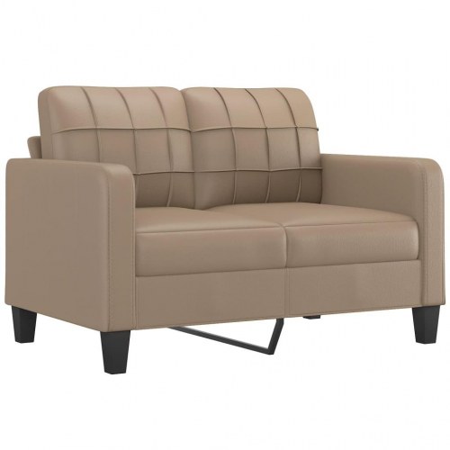 Sofasæt i kunstlæder - 2- & 3-personers med hynder, cappuccino