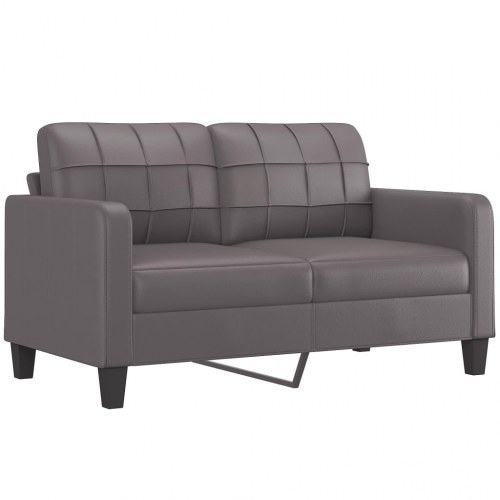 Sofasæt i kunstlæder - 2-personers + 2-personers, grå