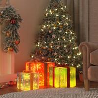Lysende julegaver 3 stk. 64 LED'er varmt hvidt lys