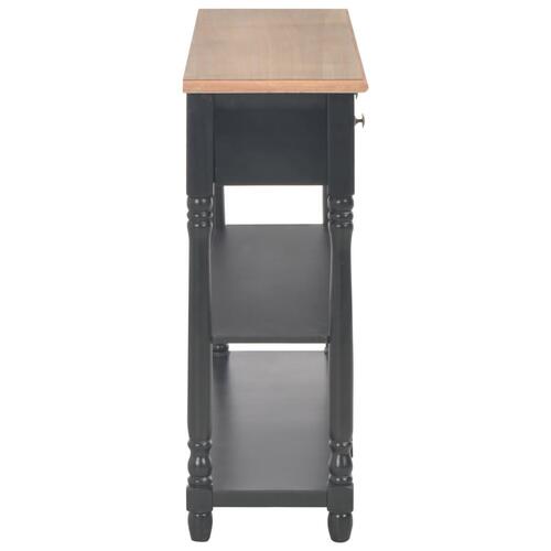 Konsolbord 110x30x76 cm konstrueret træ sort
