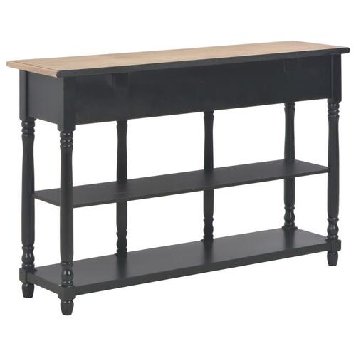 Konsolbord 110x30x76 cm konstrueret træ sort