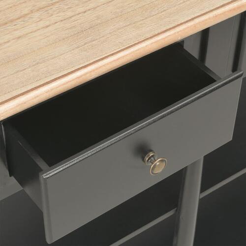 Konsolbord 110x30x76 cm konstrueret træ sort