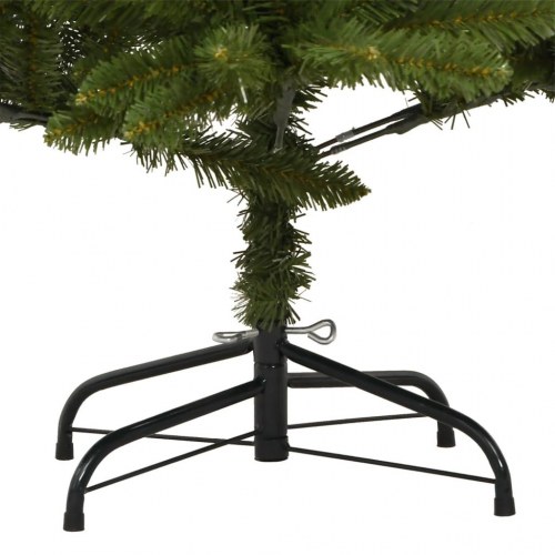Kunstigt juletræ med fod 150 cm - hængslet, grøn