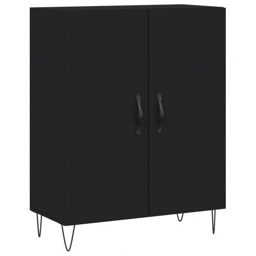 Højskab 69,5x34x180 cm konstrueret træ sort