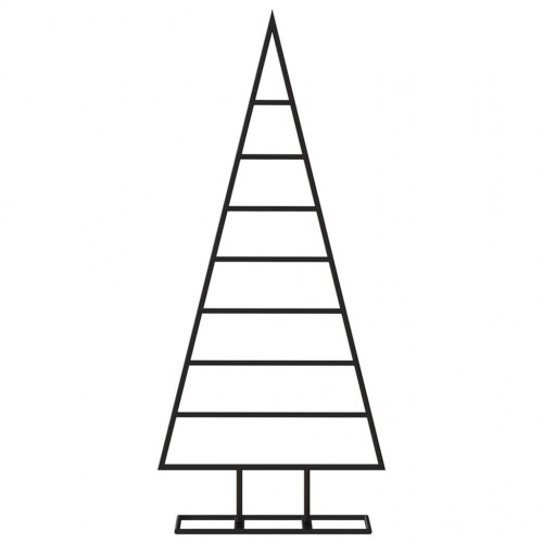 Dekorativt juletræ 125 cm metal sort