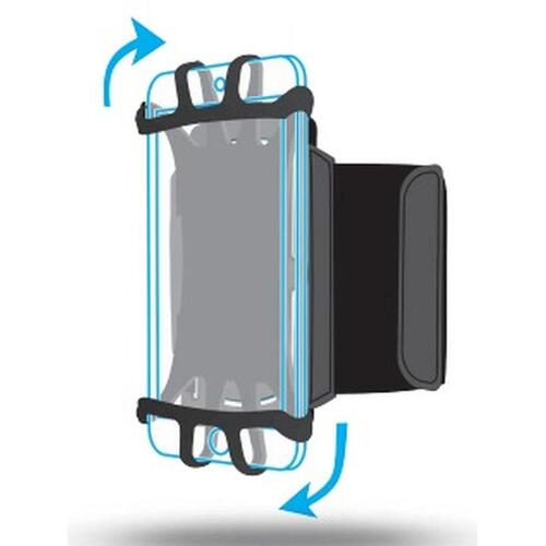 Mobilis armbånd til mobil - universal 6" silikone, sort