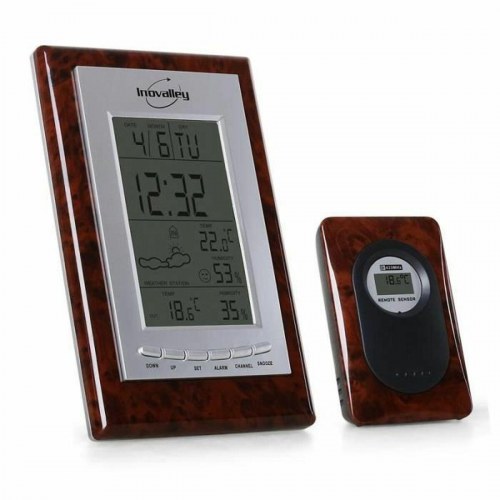 Inovalley SM121B multifunktionel vejrstation med LCD og trådløs sensor
