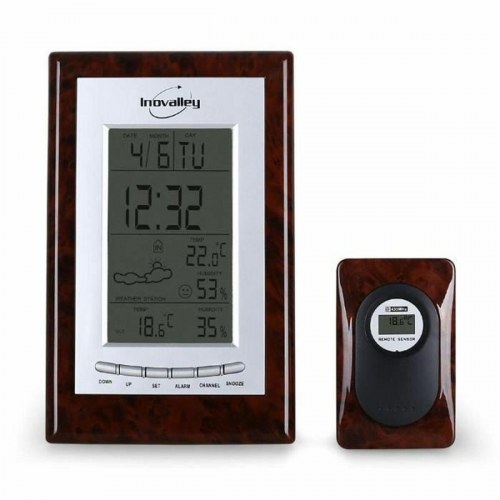 Inovalley SM121B multifunktionel vejrstation med LCD og trådløs sensor