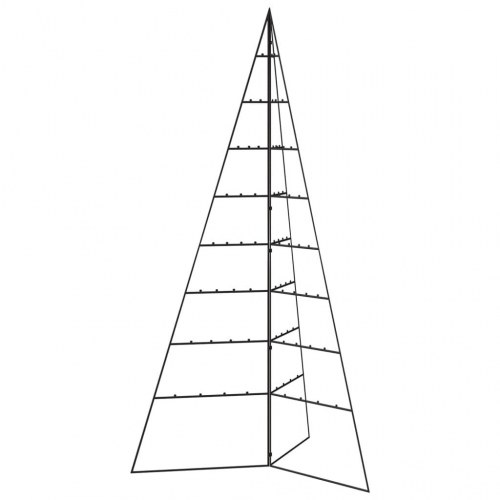 Dekorativt juletræ i metal 180 cm - sort