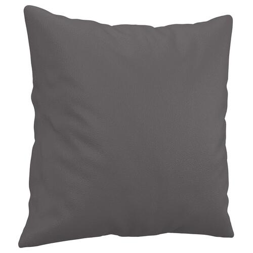 Sofasæt 4 dele med puder kunstlæder grå