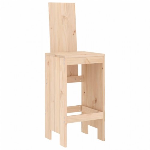 Barstole 2 stk. i massivt fyrretræ - 40 x 42 x 120 cm