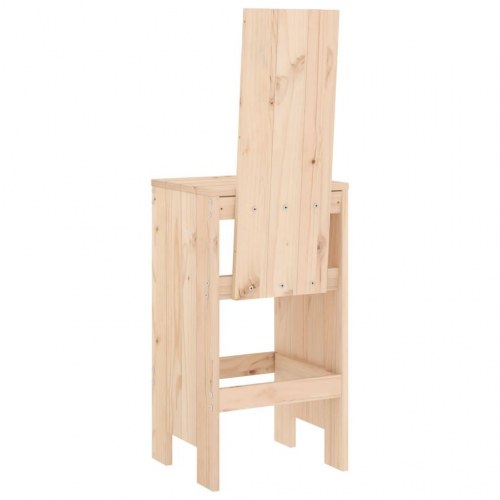Barstole 2 stk. i massivt fyrretræ - 40 x 42 x 120 cm