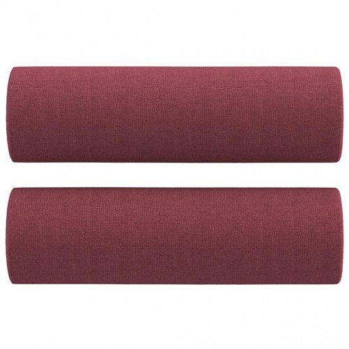 2-personers sofa med pyntepuder 140 cm - stof, vinrød