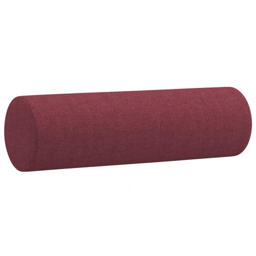 2-personers sofa med pyntepuder 140 cm - stof, vinrød