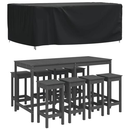 Havemøbelovertræk 225x143x90 cm vandtæt 420D sort