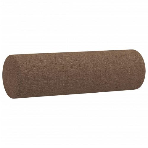 2-personers sofa med pyntepuder 120 cm - stof, brun
